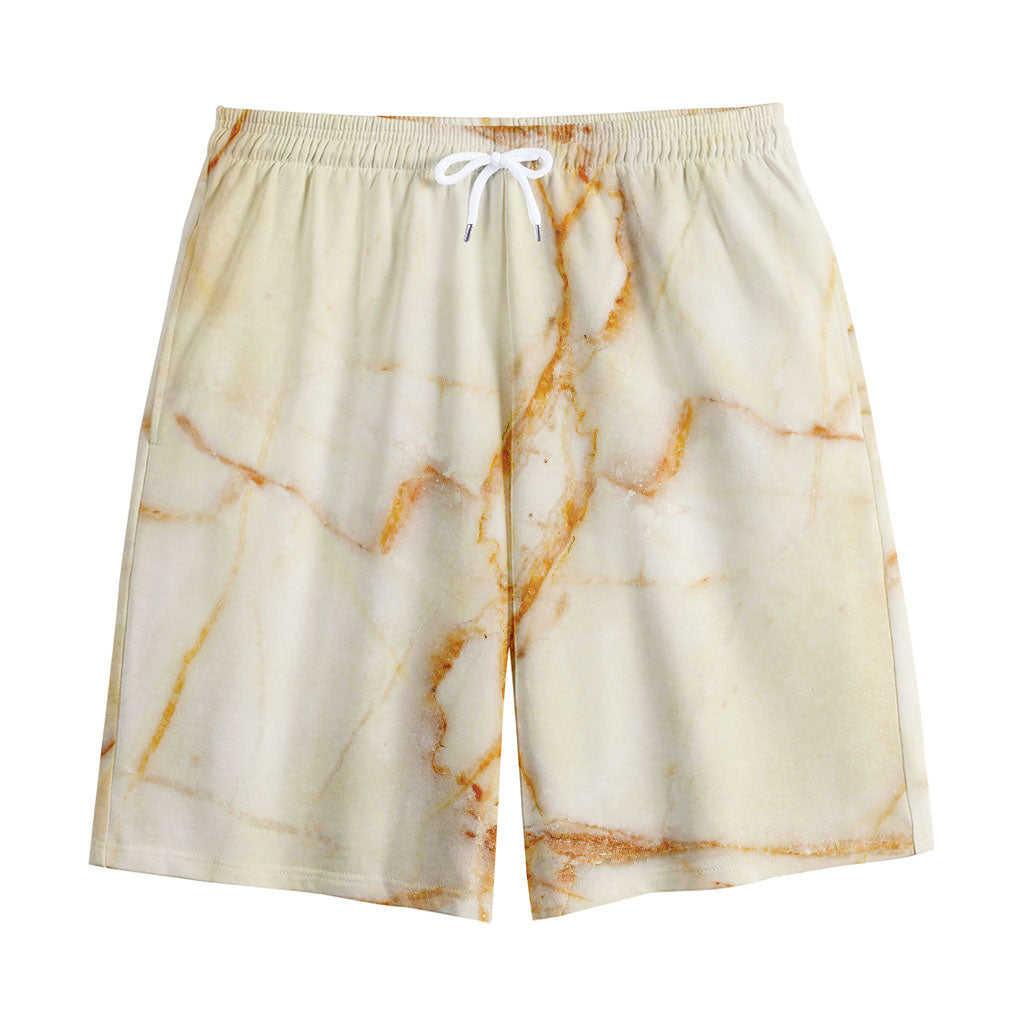 Sugar Brown Marble Print Cotton Shorts