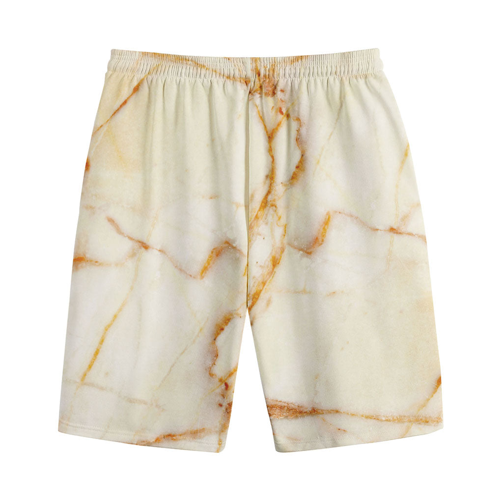 Sugar Brown Marble Print Cotton Shorts