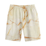 Sugar Brown Marble Print Cotton Shorts