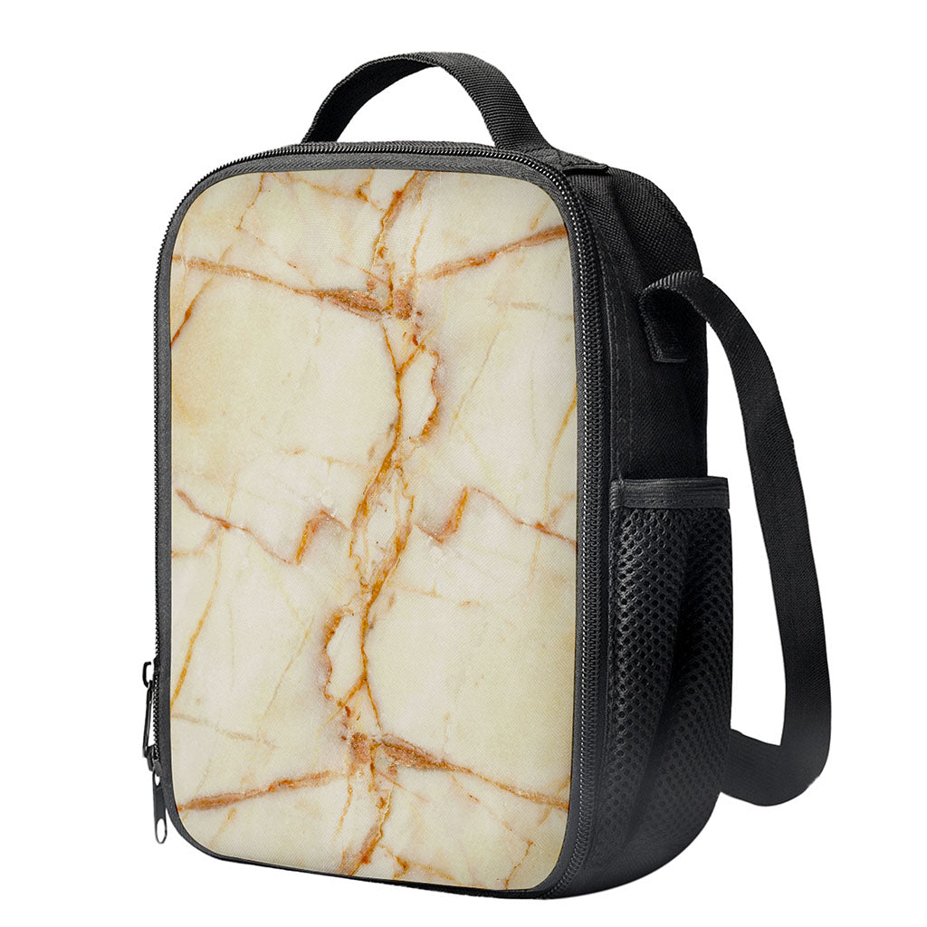 Sugar Brown Marble Print Crossbody Lunch Bag