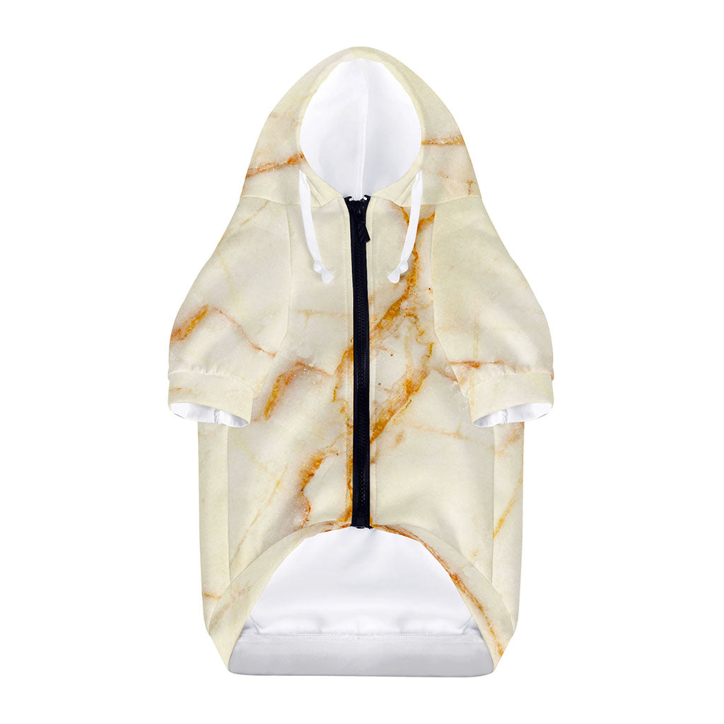 Sugar Brown Marble Print Dog Zip Up Hoodie
