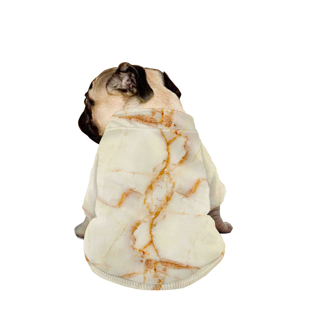 Sugar Brown Marble Print Dog Zip Up Jacket