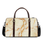 Sugar Brown Marble Print Duffle Bag