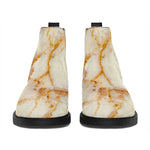 Sugar Brown Marble Print Flat Ankle Boots