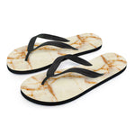 Sugar Brown Marble Print Flip Flops