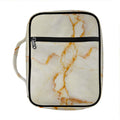Sugar Brown Marble Print Front Pocket Bible Bag
