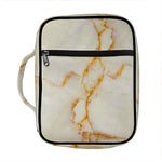 Sugar Brown Marble Print Front Pocket Bible Bag