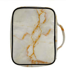 Sugar Brown Marble Print Front Pocket Bible Bag