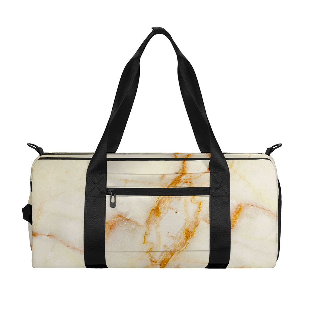 Sugar Brown Marble Print Gym Bag