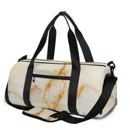 Sugar Brown Marble Print Gym Bag