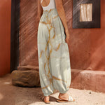Sugar Brown Marble Print Harem Pants