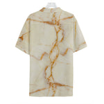 Sugar Brown Marble Print Hawaiian Shirt