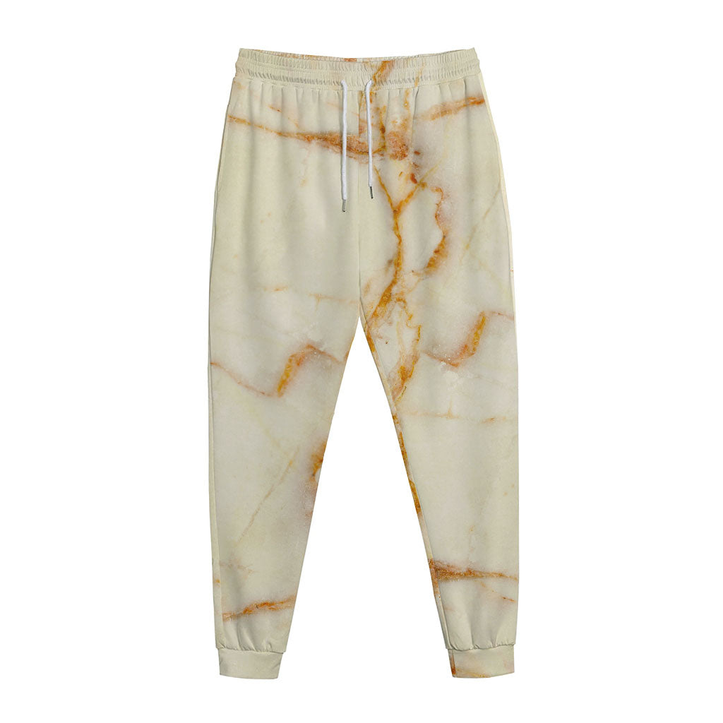 Sugar Brown Marble Print Jogger Pants