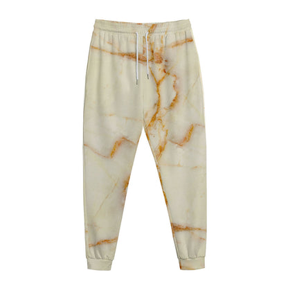 Sugar Brown Marble Print Jogger Pants