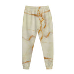 Sugar Brown Marble Print Jogger Pants