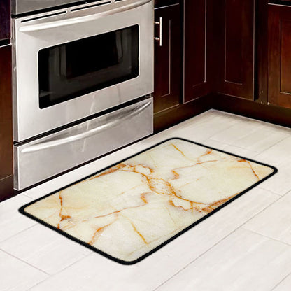 Sugar Brown Marble Print Kitchen Mat