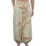 Sugar Brown Marble Print Lantern Pants