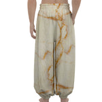 Sugar Brown Marble Print Lantern Pants