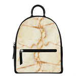 Sugar Brown Marble Print Leather Backpack