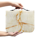 Sugar Brown Marble Print Leather Bible Cover