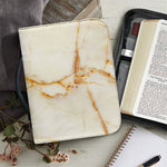 Sugar Brown Marble Print Leather Bible Cover