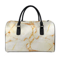 Sugar Brown Marble Print Leather Duffel Bag