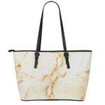 Sugar Brown Marble Print Leather Tote Bag