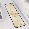 Sugar Brown Marble Print Long Kitchen Mat