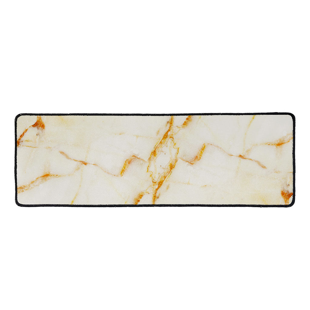 Sugar Brown Marble Print Long Kitchen Mat