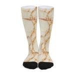 Sugar Brown Marble Print Long Socks