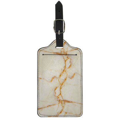 Sugar Brown Marble Print Luggage Tag