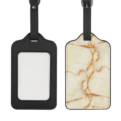 Sugar Brown Marble Print Luggage Tag