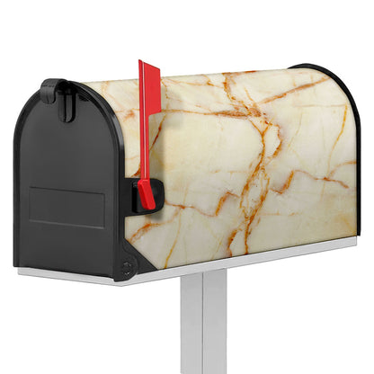 Sugar Brown Marble Print Mailbox Cover