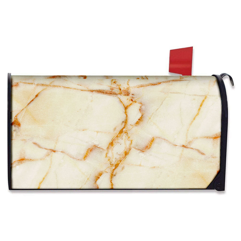 Sugar Brown Marble Print Mailbox Cover