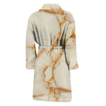 Sugar Brown Marble Print Men's Bathrobe