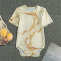 Sugar Brown Marble Print Men's Bodysuit