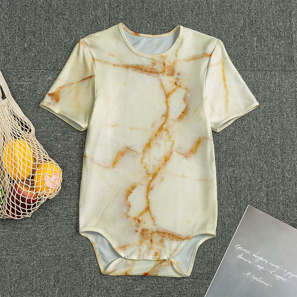 Sugar Brown Marble Print Men's Bodysuit