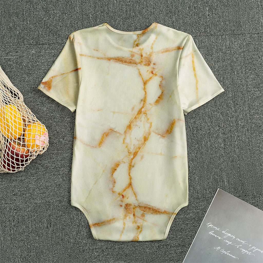 Sugar Brown Marble Print Men's Bodysuit