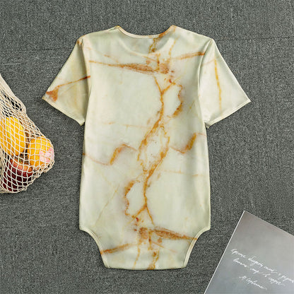 Sugar Brown Marble Print Men's Bodysuit