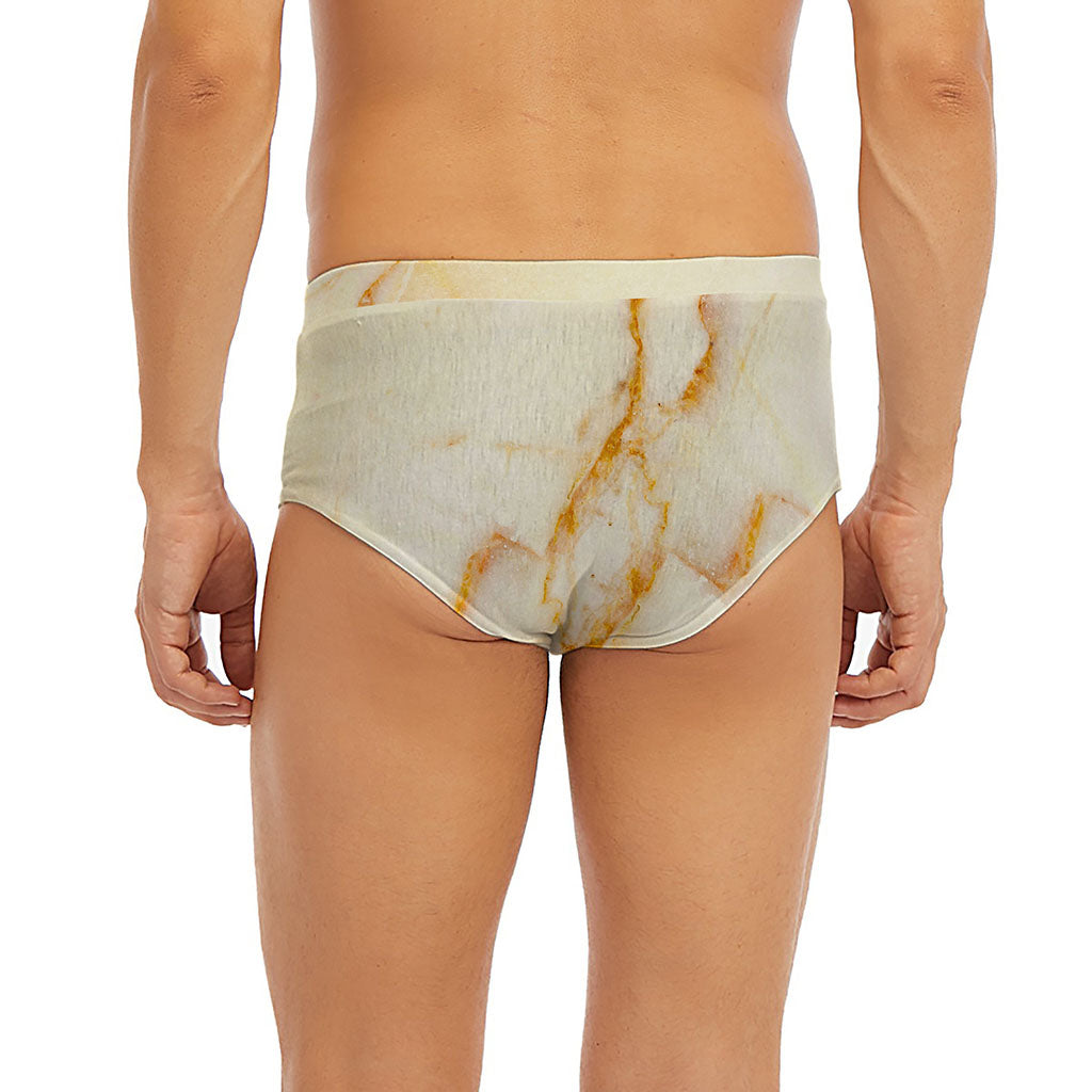 Sugar Brown Marble Print Men's Briefs