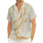 Sugar Brown Marble Print Men's Deep V-Neck Shirt