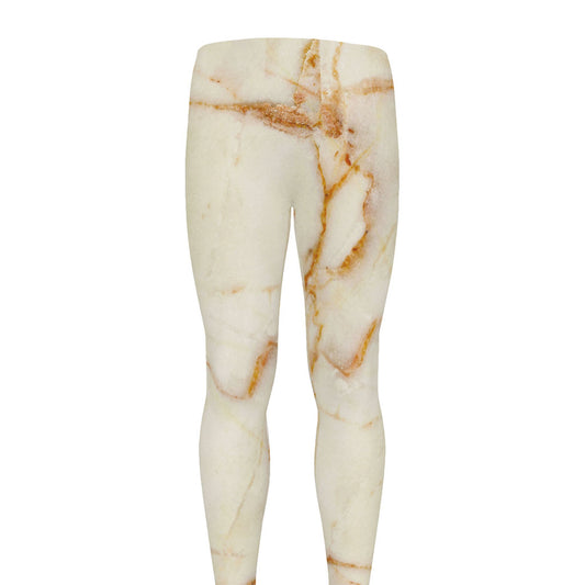 Sugar Brown Marble Print Men's leggings
