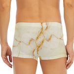 Sugar Brown Marble Print Men's Short Boxer Briefs
