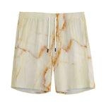 Sugar Brown Marble Print Men's Sports Shorts