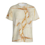 Sugar Brown Marble Print Men's Sports T-Shirt
