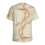 Sugar Brown Marble Print Men's Sports T-Shirt