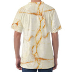 Sugar Brown Marble Print Men's Velvet T-Shirt