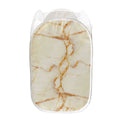 Sugar Brown Marble Print Mesh Laundry Hamper