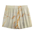 Sugar Brown Marble Print Mesh Shorts
