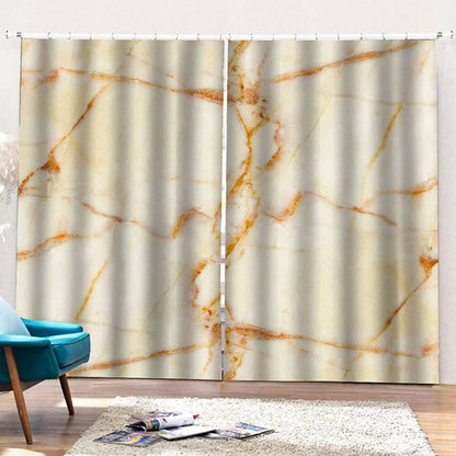 Sugar Brown Marble Print Pencil Pleat Curtains